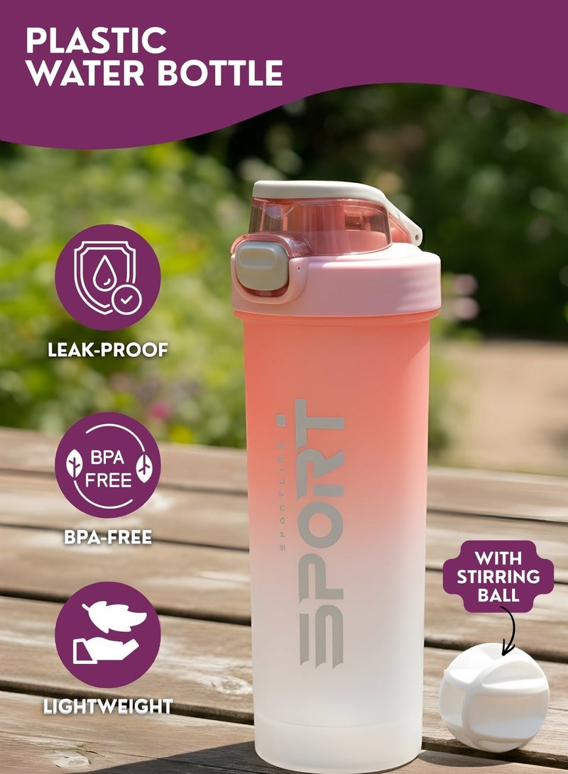 Zefzon Sports Water Bottle with Flip Lid – Leakproof BPA-Free Gym & Fitness Drinking Bottle, One-Click Lock, Portable Reusable Water Bottle for Workout, School, Office & Travel - Image 1